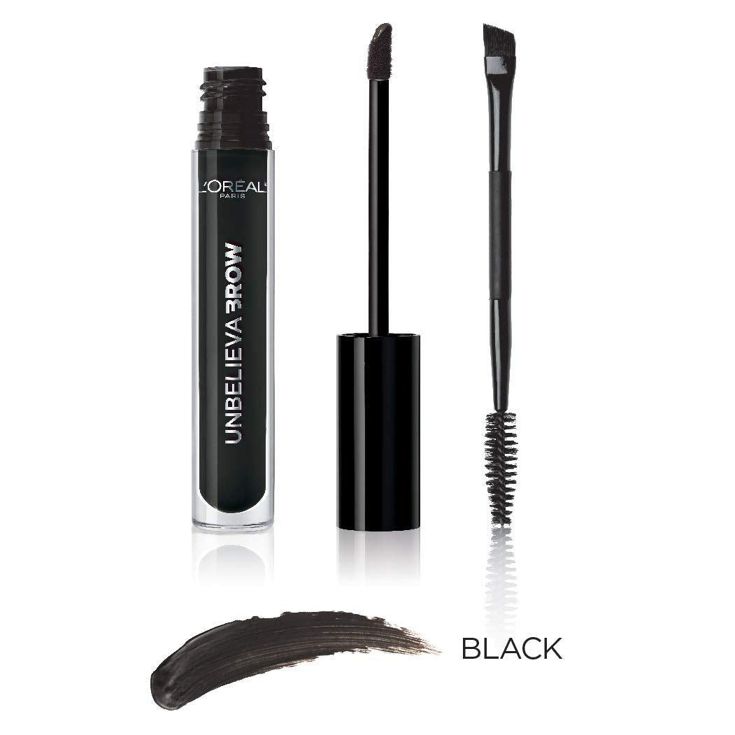 Model applying L'Oreal Paris brow gel for defined natural-looking arches benefit