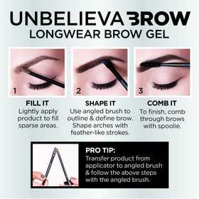 L'Oreal Paris model with brunette brows illustrating natural finish