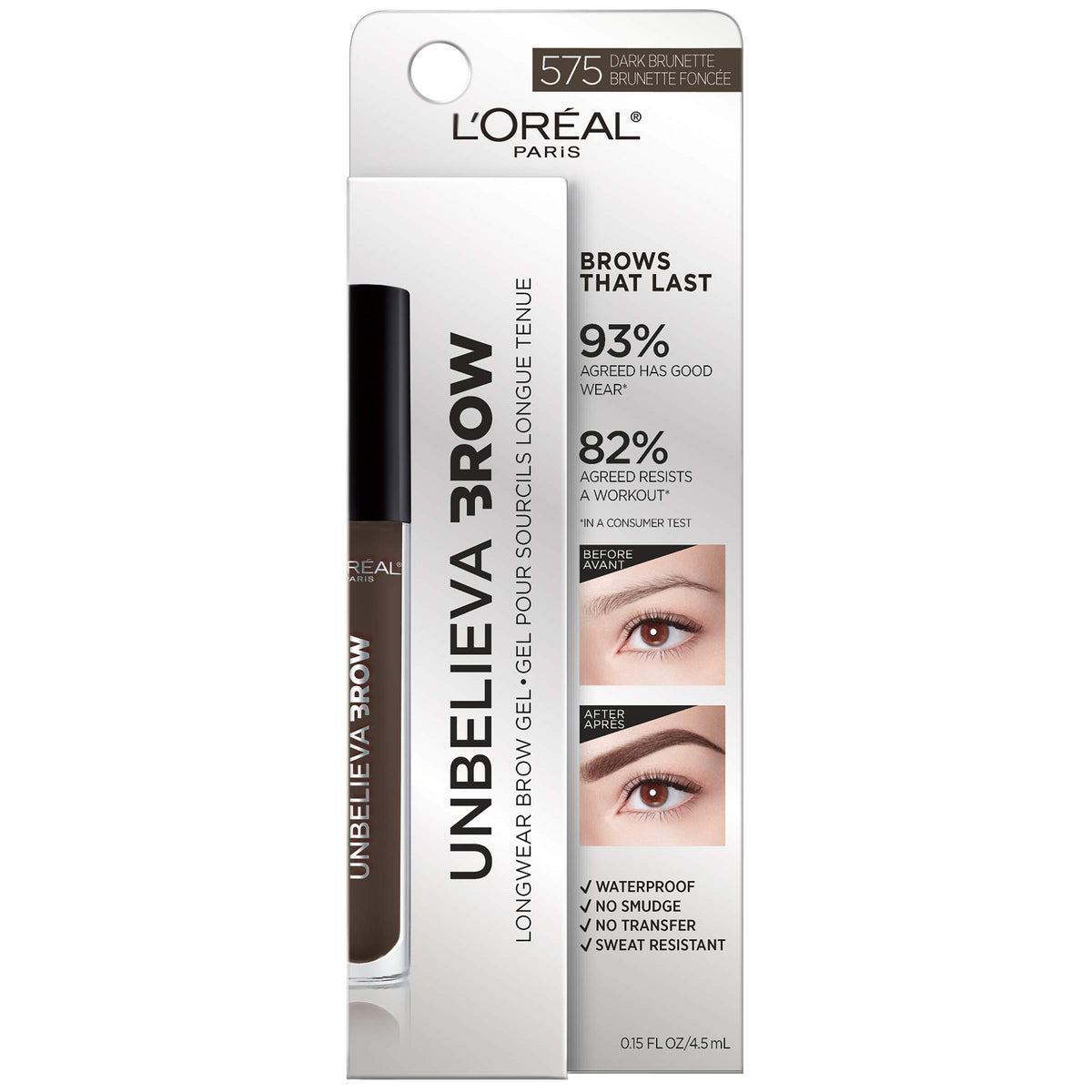 L'Oreal Paris close-up of precise brush tip for accurate application benefit