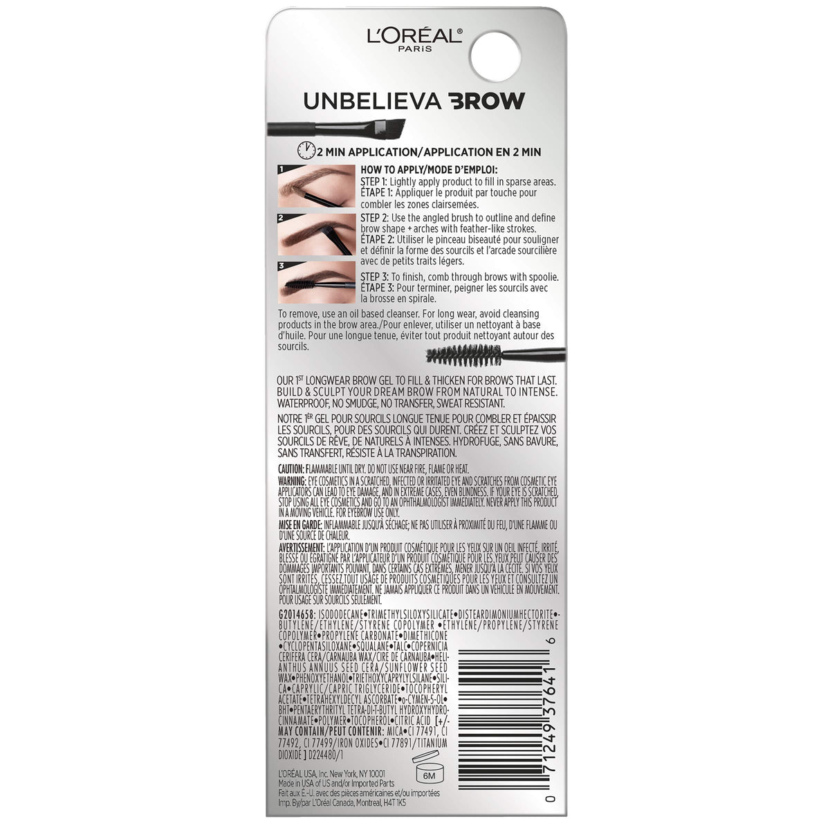 L'Oreal Paris gel texture close-up showing smooth buildable color benefit