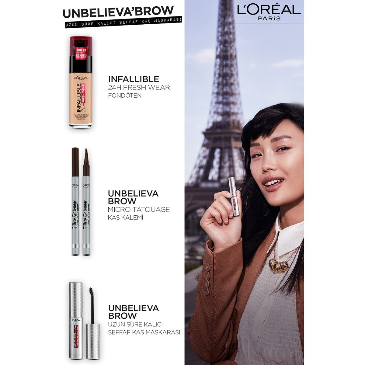 L'Oreal Paris applicator in hand applying topcoat for easy use