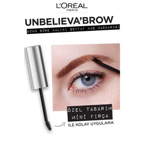 L'Oreal Paris on-model brows in natural light showcasing lasting hold