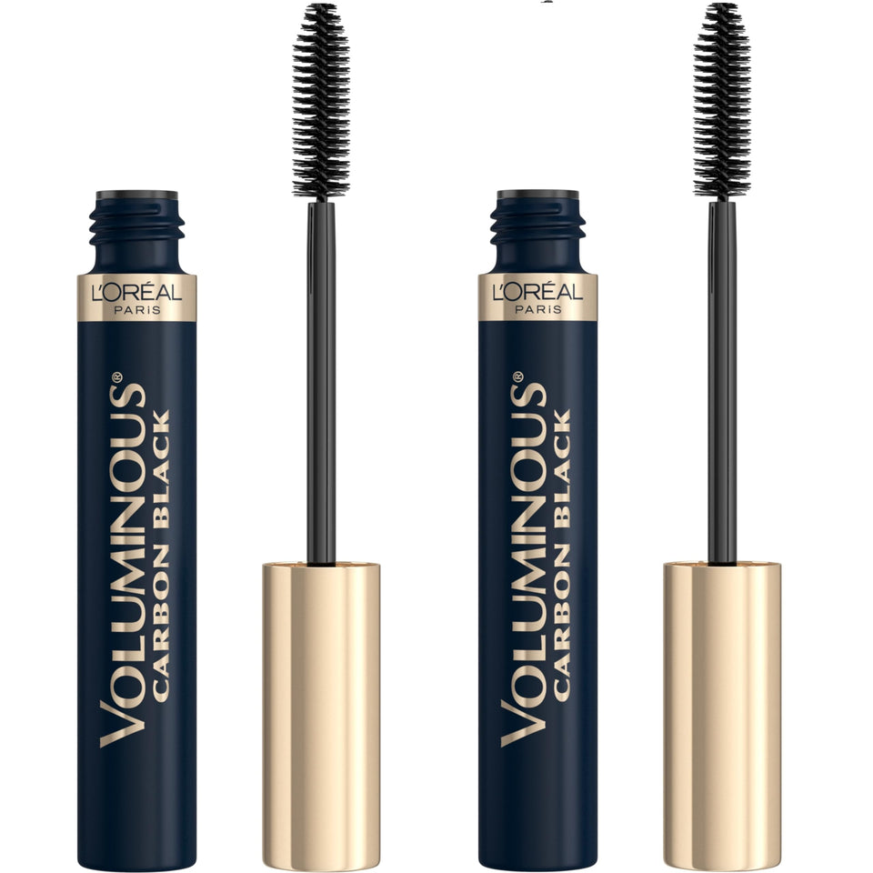 L'Oreal Paris front packaging showing two Carbon Black tubes and benefits