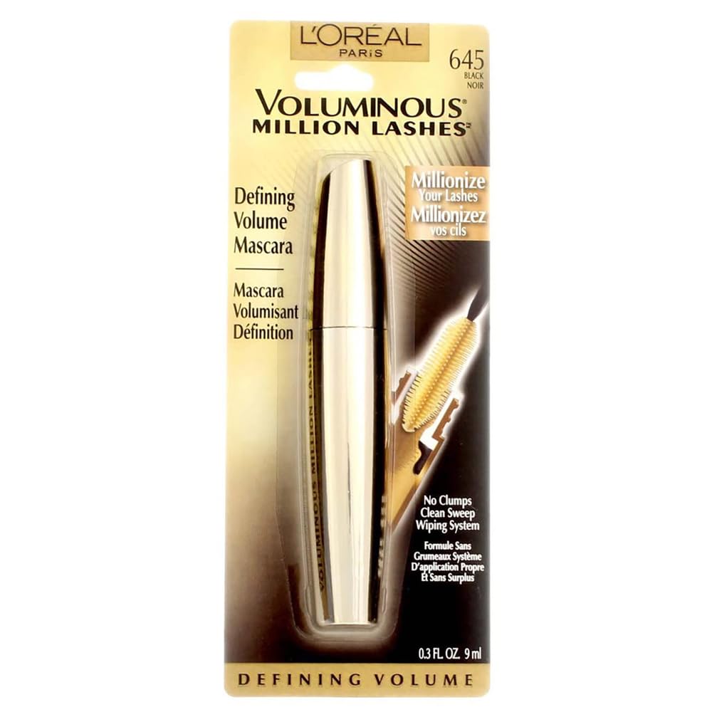 L'Oreal Paris front packaging showing bold black tube and clear volume benefit