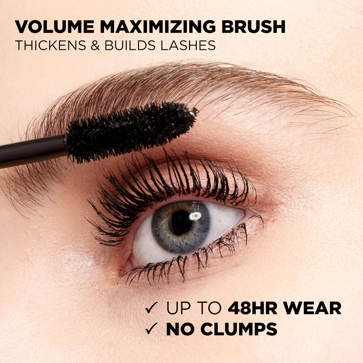 L'Oreal Paris open tube with wand showing easy pickup benefit