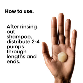 L'Oréal Professionnel Paris hands applying conditioner to hair to detangle and soften