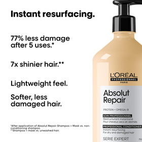 L'Oréal Professionnel Paris opened tube showing creamy conditioner texture and nourishment