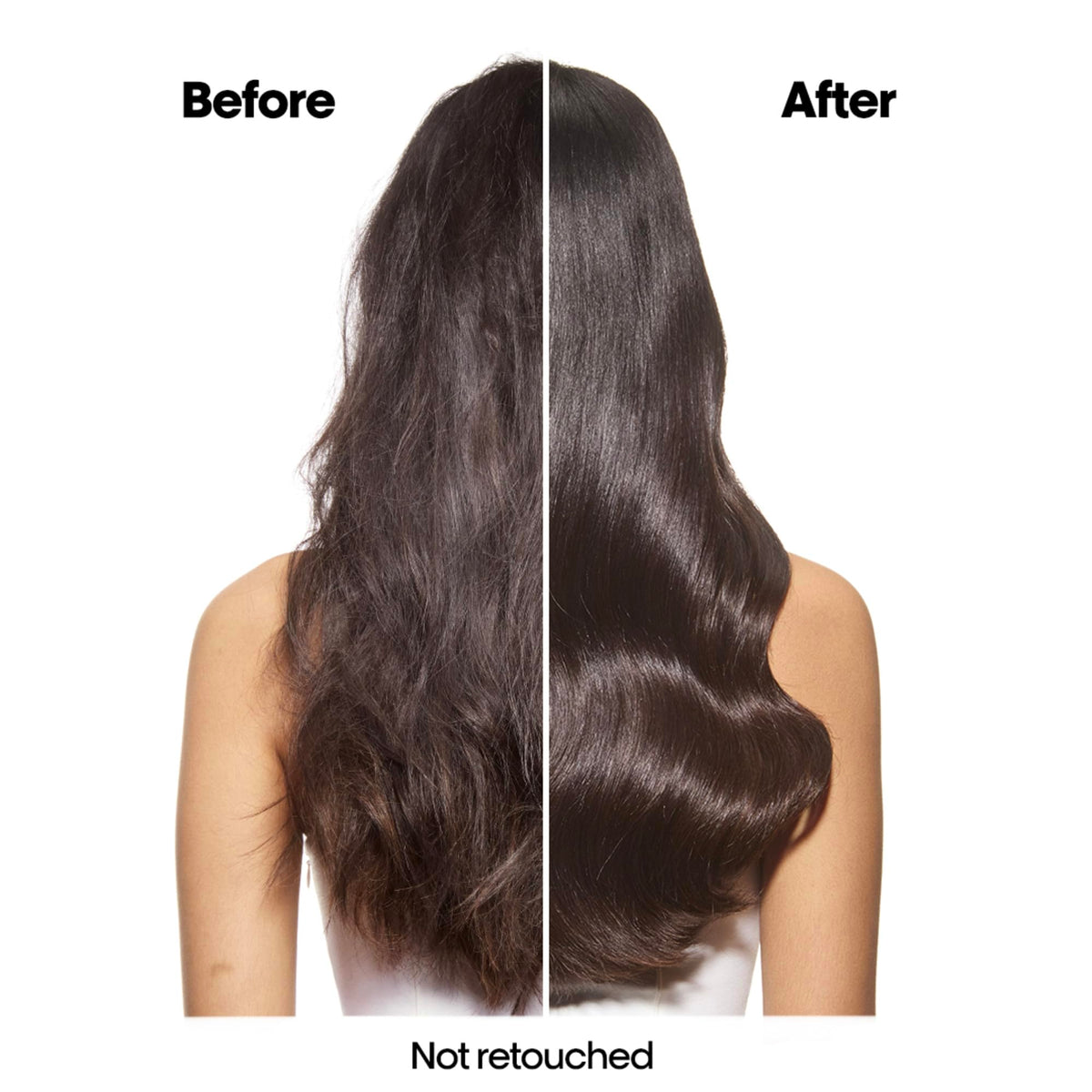 L'Oréal Professionnel Paris application on towel-dried hair demonstrating even distribution