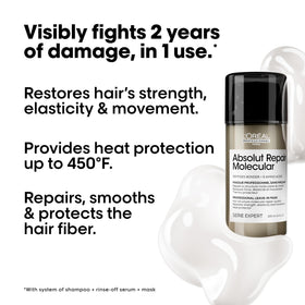 L'Oréal Professionnel Paris pump dispenser detail highlighting easy application benefit