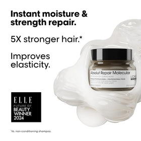 L'Oréal Professionnel cream texture close-up showing silky absorbent formula