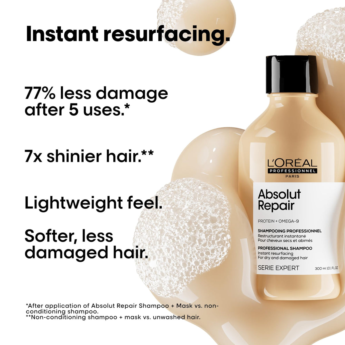 L'Oréal Professionnel cap and pump detail conveying easy dispense and control