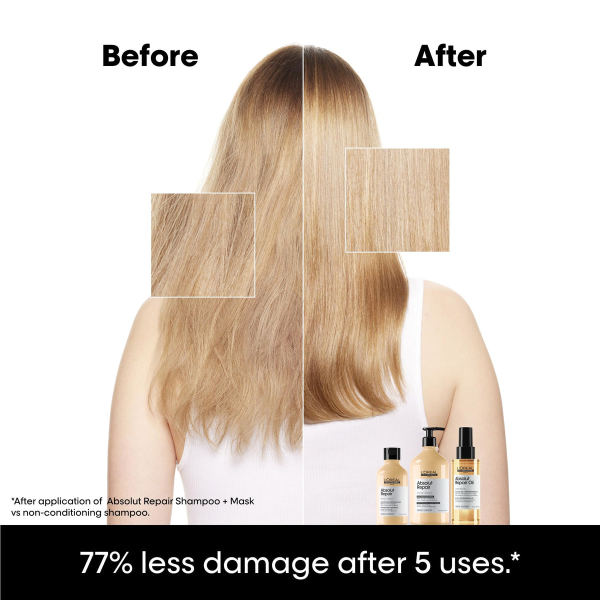 L'Oréal Professionnel shampoo foam texture demonstrating gentle creamy lather