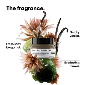 L'Oréal Professionnel jar next to hand illustrating true product size