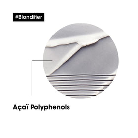 L'Oréal Professionnel Paris Blondifier applied to blonde hair demonstrating smoothness benefit