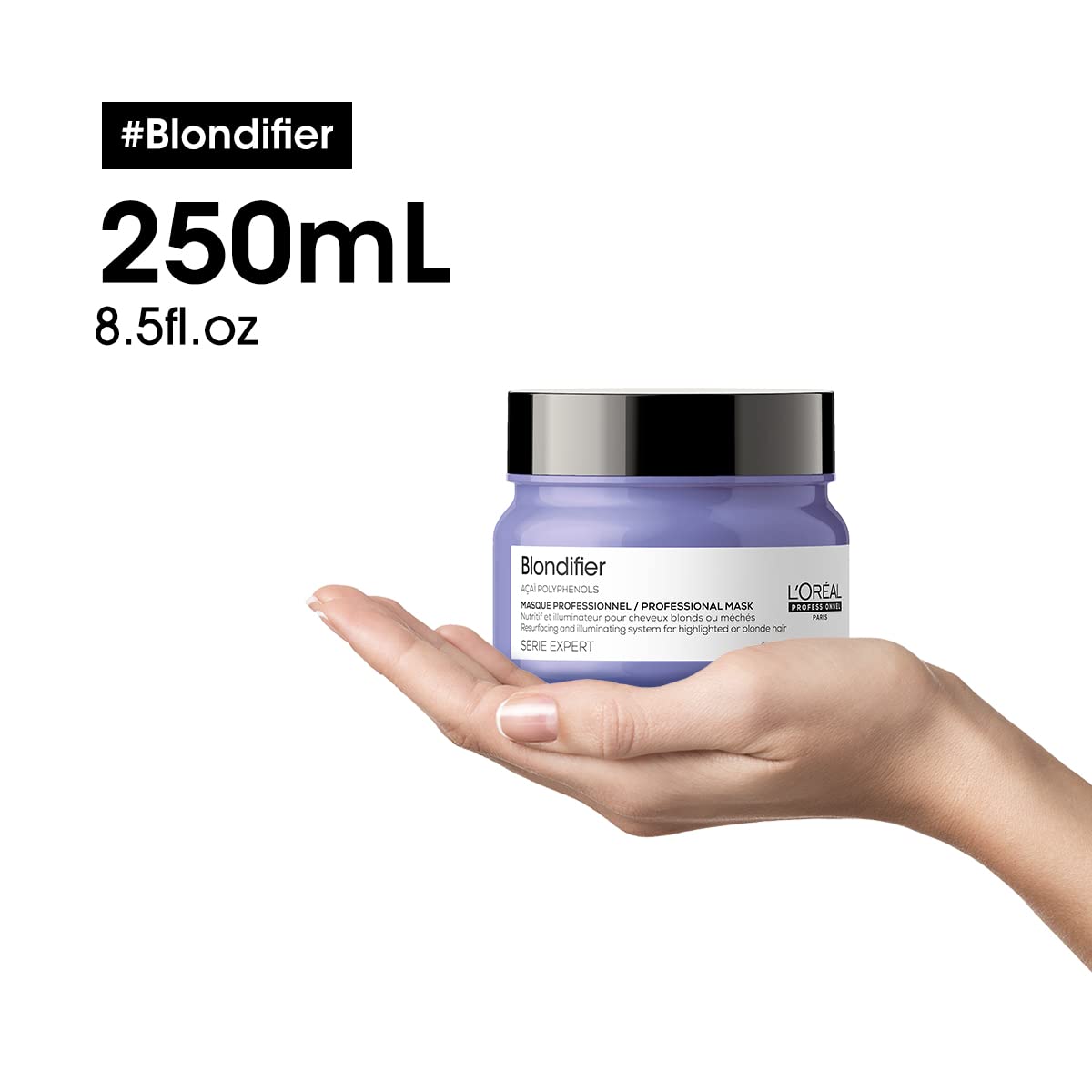 L'Oréal Professionnel Blondifier mask creamy texture close-up demonstrating rich nourishment