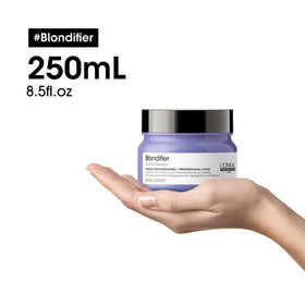 L'Oréal Professionnel Blondifier mask creamy texture close-up demonstrating rich nourishment
