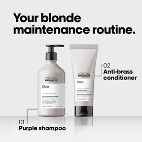 L'Oréal Professionnel conditioner applied to mid-lengths demonstrating smoothing benefit
