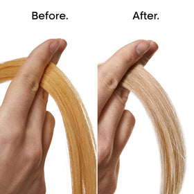L'Oréal Professionnel closeup label highlighting usage and toning benefit