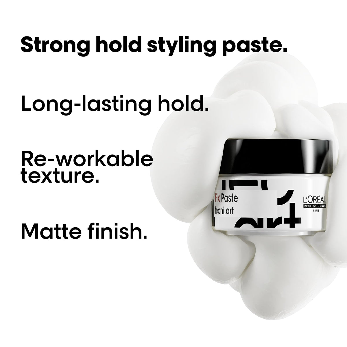 L'Oréal Professionnel Paris applying paste in hands for even distribution benefit