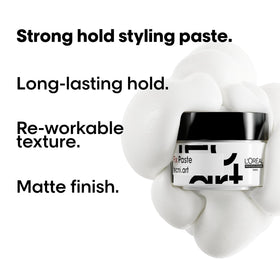L'Oréal Professionnel Paris applying paste in hands for even distribution benefit