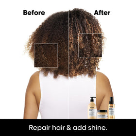 L'Oréal Professionnel golden mask creamy texture close-up for lightweight repair