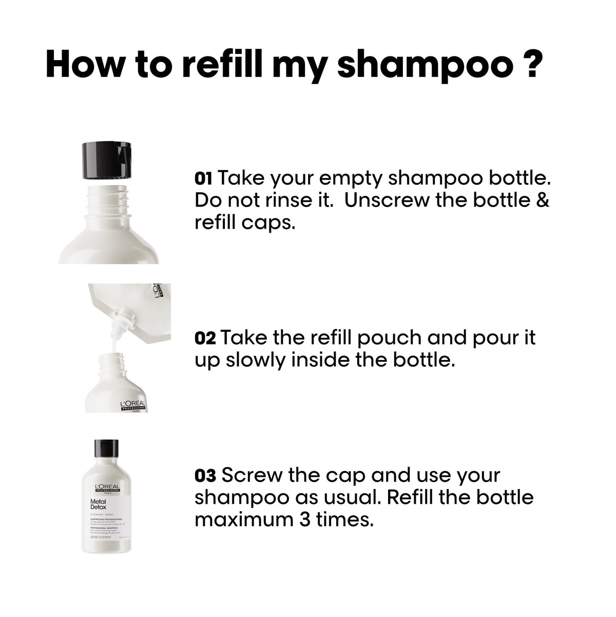 L'Oréal Professionnel shampoo on bathroom shelf in lifestyle setting