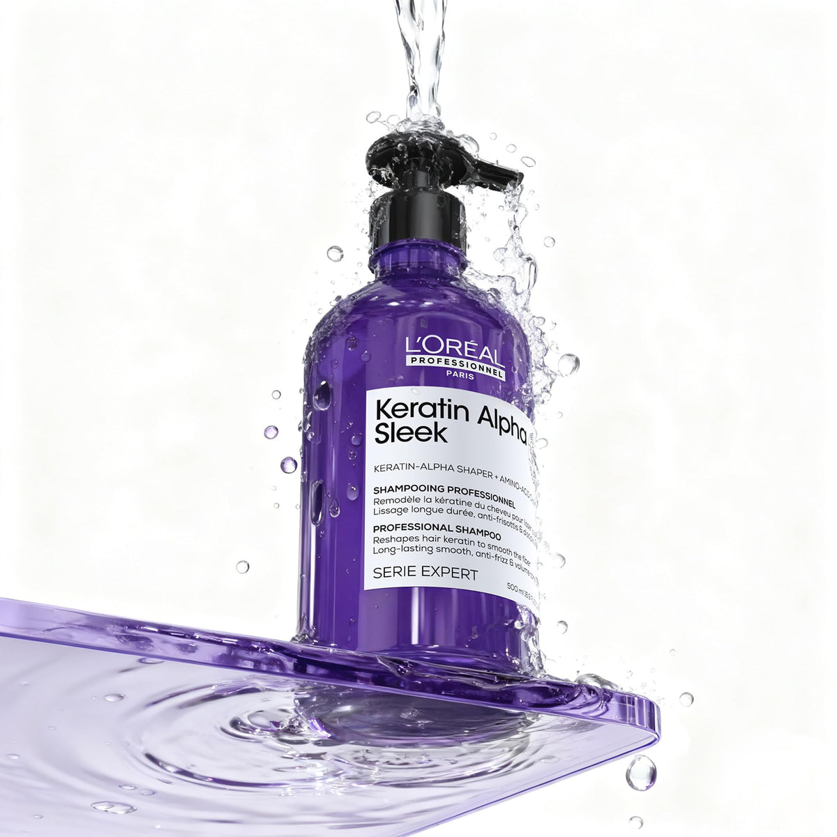 L'Oréal Professionnel lifestyle image of wet hair in bathroom routine
