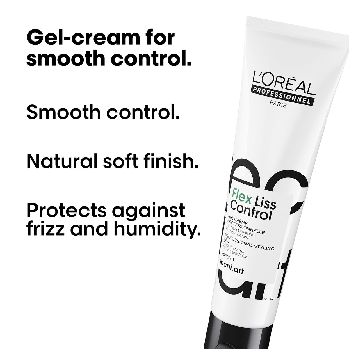 L'Oréal Professionnel Paris product in hand applied to towel-dried hair for control