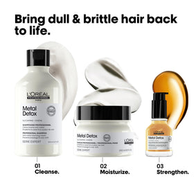 L'Oréal Professionnel label close-up showing usage and sulfate-free claim