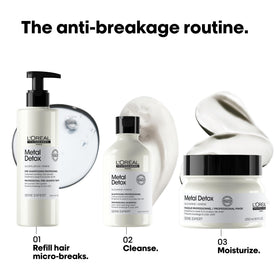 L'Oréal Professionnel on bathroom shelf in lifestyle scene indicating salon-grade care at home