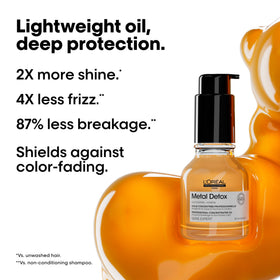 L'Oréal Professionnel oil texture close-up highlighting lightweight, non-greasy finish