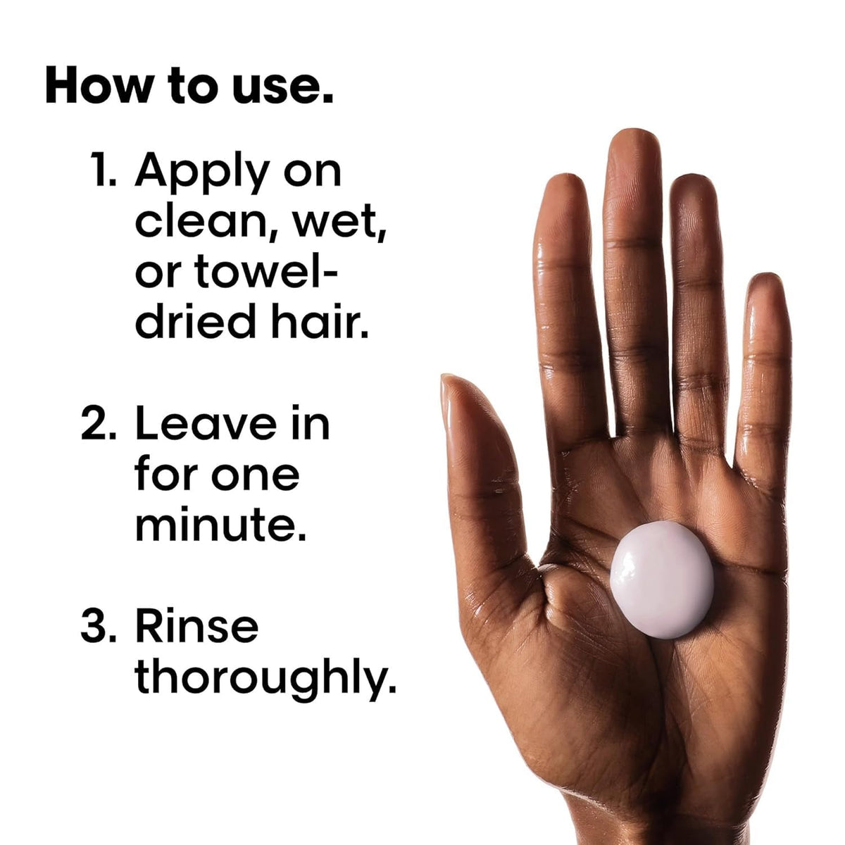 L'Oréal Professionnel Paris applying mask to hair in hands to show easier detangling