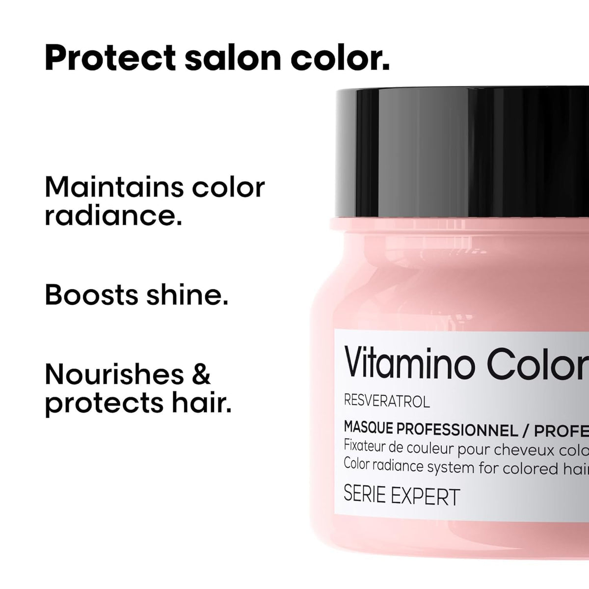 L'Oréal Professionnel Paris creamy mask texture close-up for deep hydration benefit