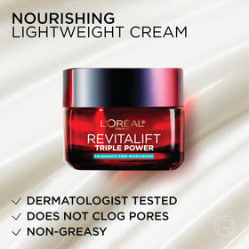 L'Oreal Paris moisturizer layered under foundation illustrating makeup-friendly finish