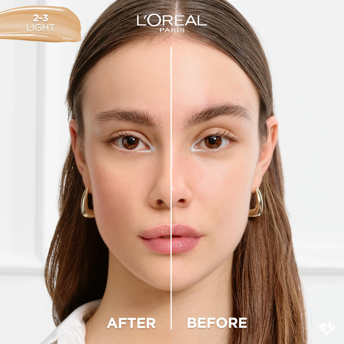 L'Oreal Paris close-up of serum texture, highlighting smooth hydrating finish