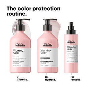 L'Oréal Professionnel model showing shiny vibrant color after use