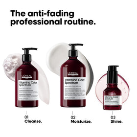 L'Oréal Professionnel placed in bathroom styling setup showing salon-fresh look benefit
