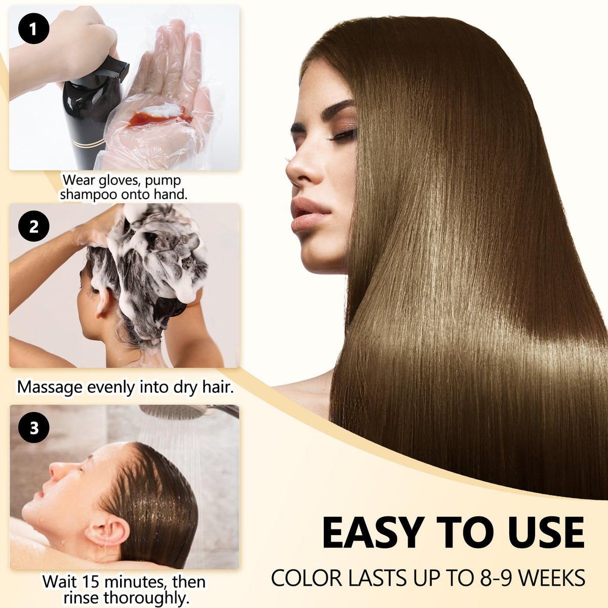 lorpon after result natural light brown color and even coverage