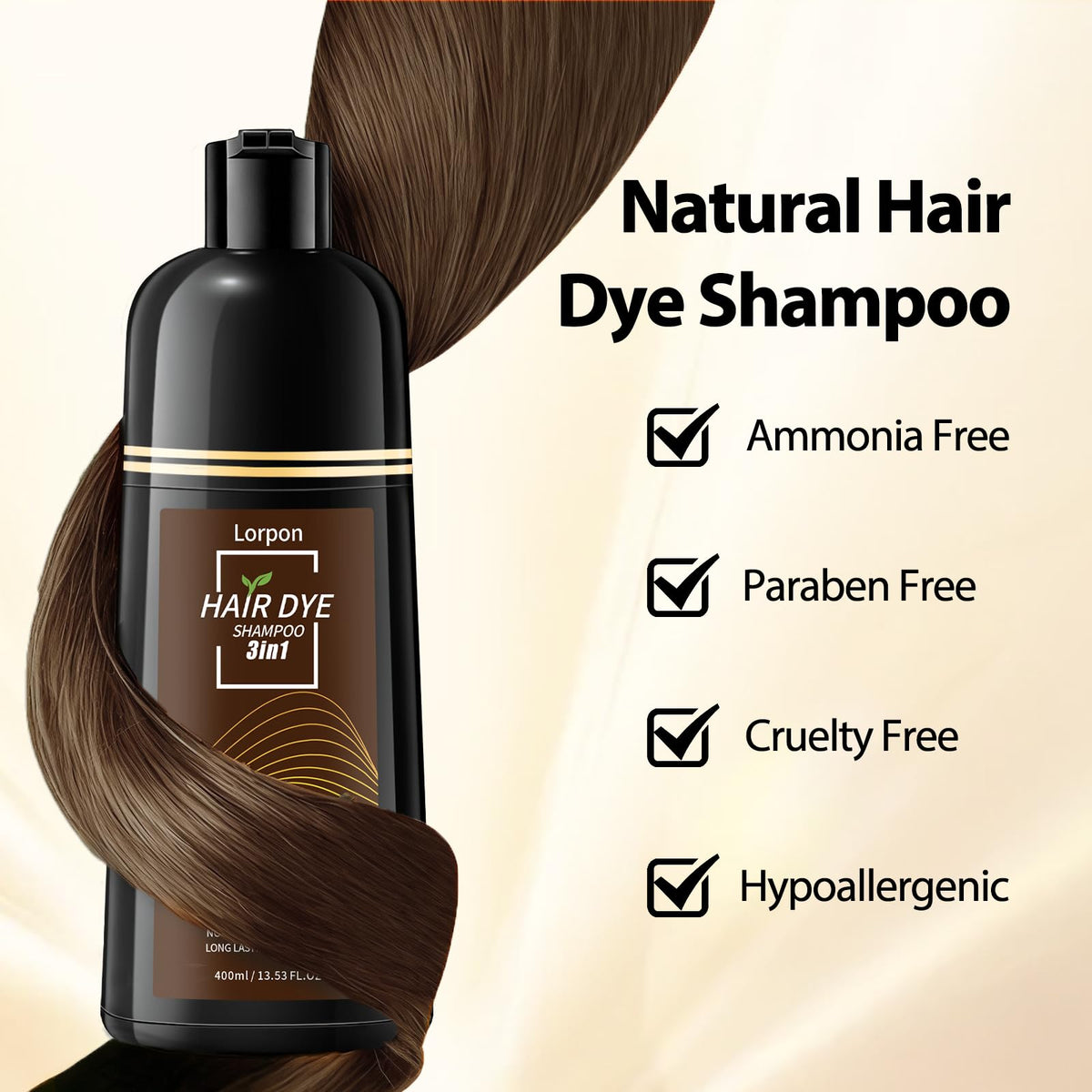 lorpon lifestyle woman applying shampoo showing convenient at-home use
