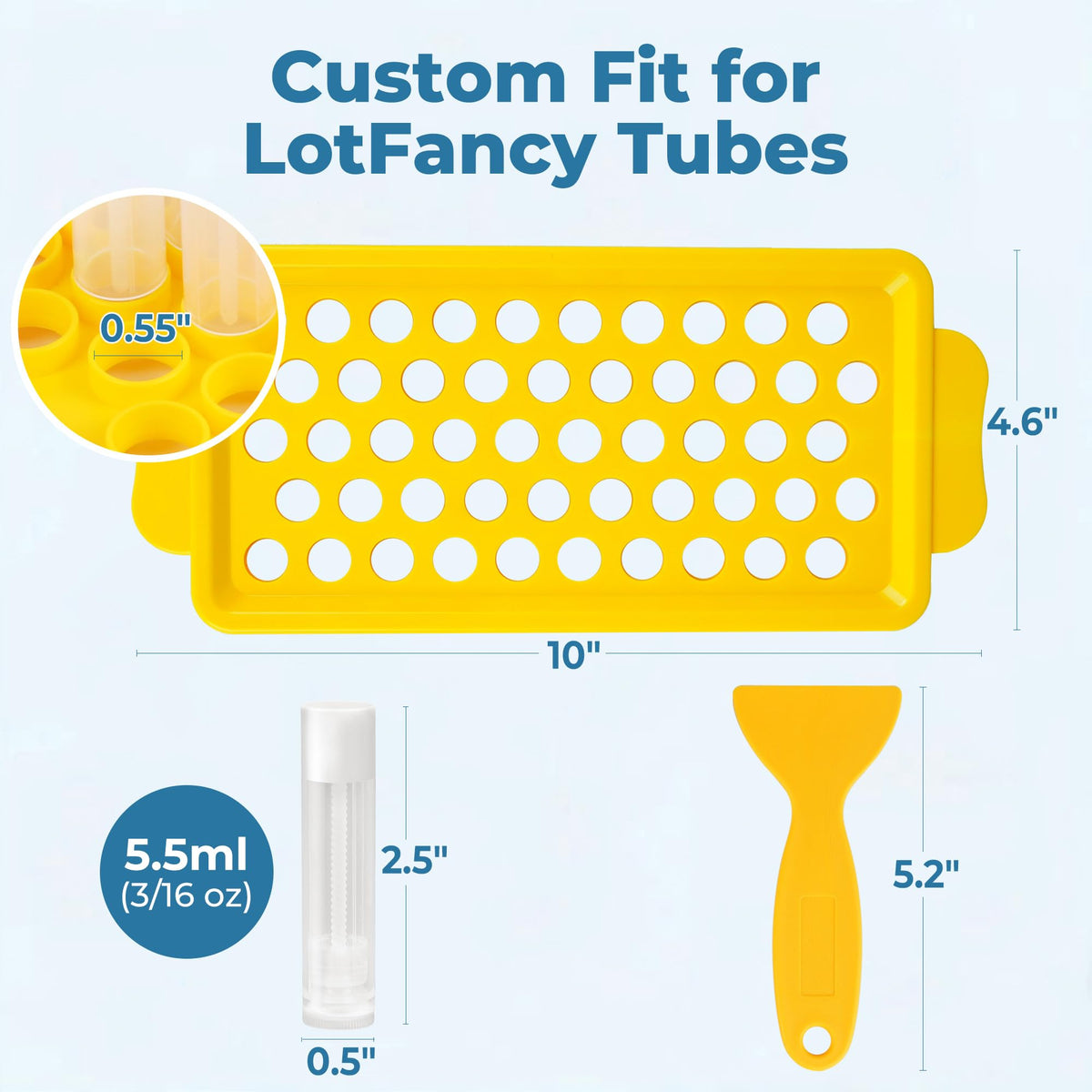 LotFancy size comparison in hand showing compact travel-friendly capacity