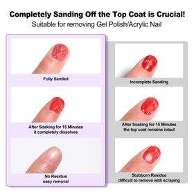 LOUINSTIC demo removing gel polish to show safe, effective softening