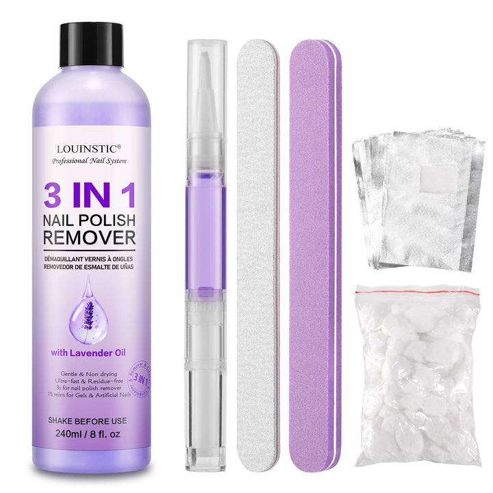 LOUINSTIC front packaging showing kit contents for quick salon results
