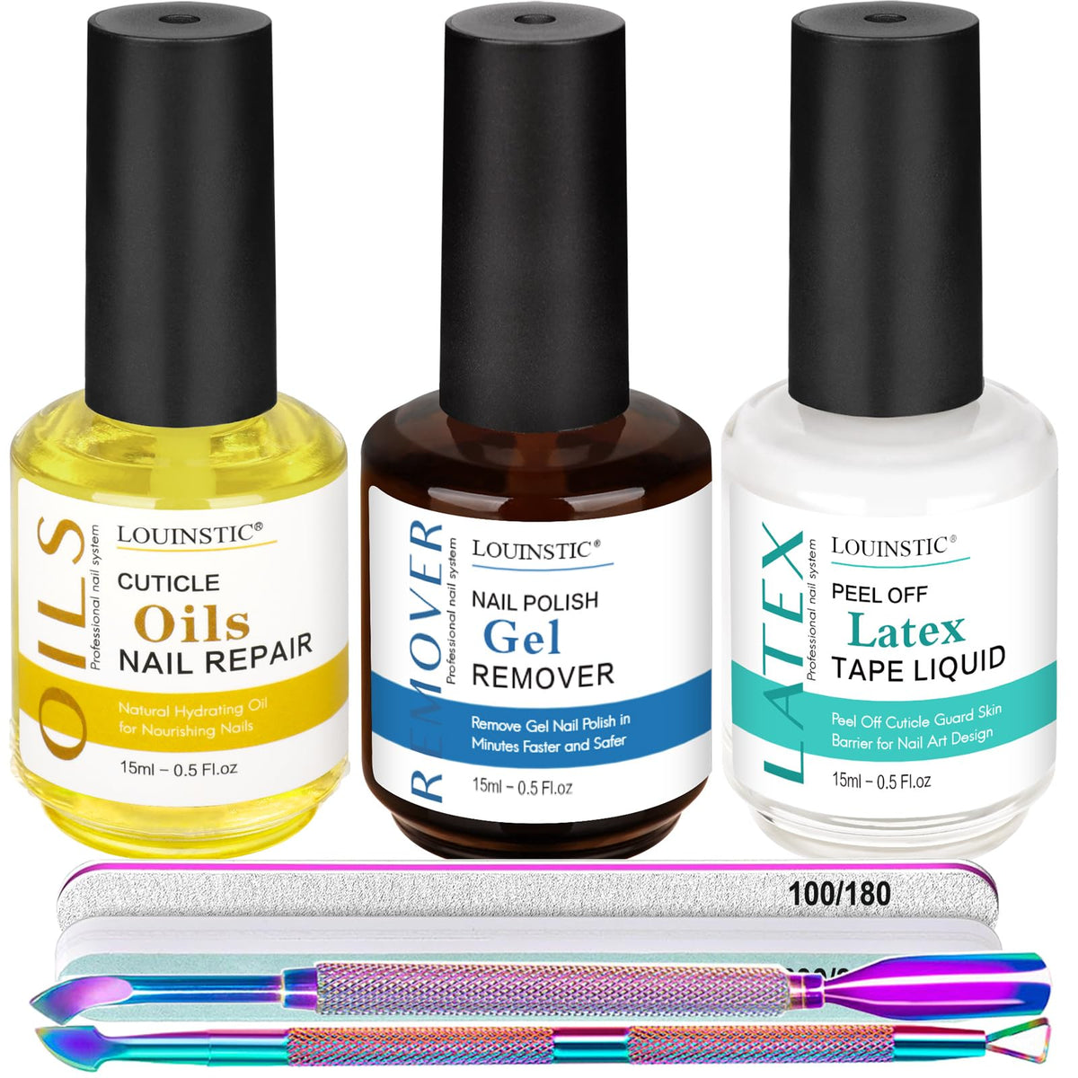 LOUINSTIC front packaging showing full kit contents and quick removal benefit