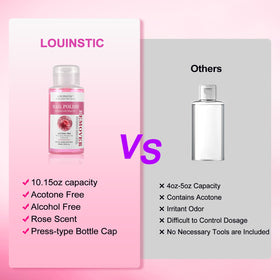 LOUINSTIC in-use removing gel polish to show effective results