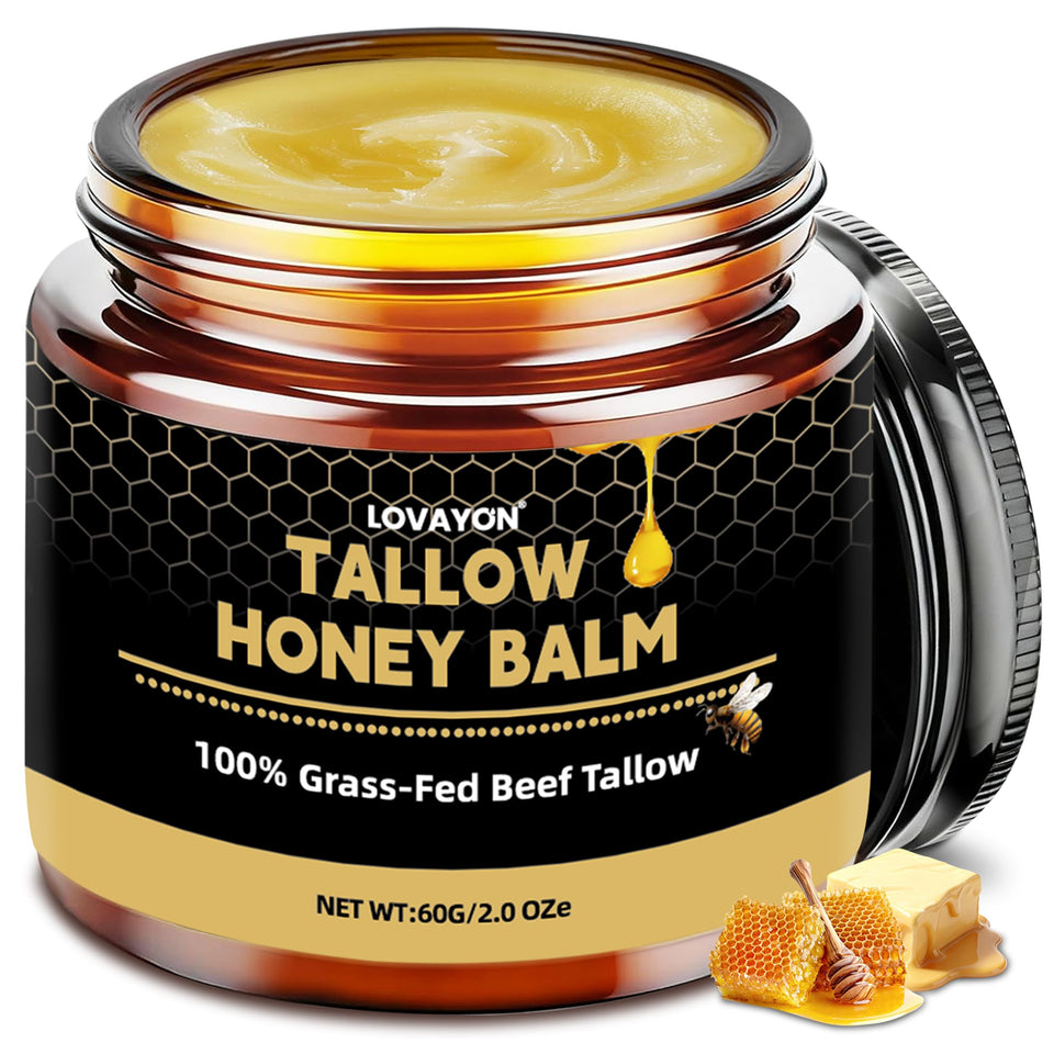 LOVAYON front jar showing compact 2oz packaging and concentrated balm benefits
