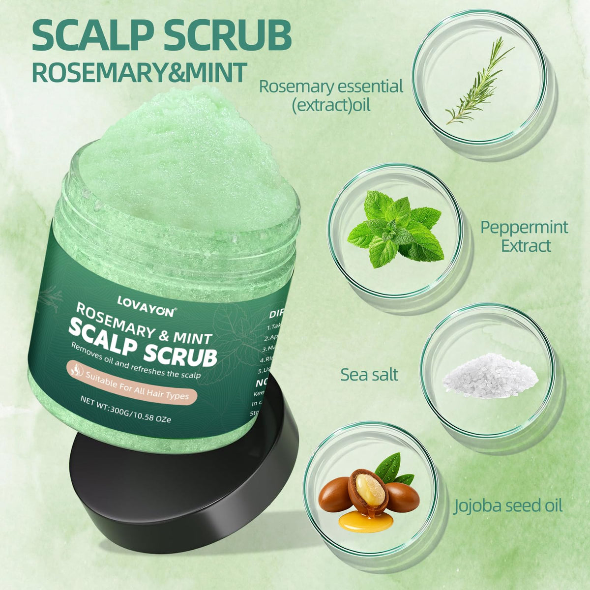 LOVAYON texture close-up of sea salt scrub highlighting gentle exfoliation