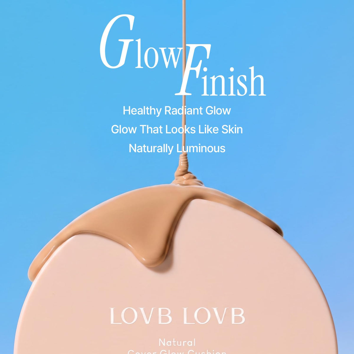 LOVB LOVB close-up of puff applying product demonstrating smooth even coverage