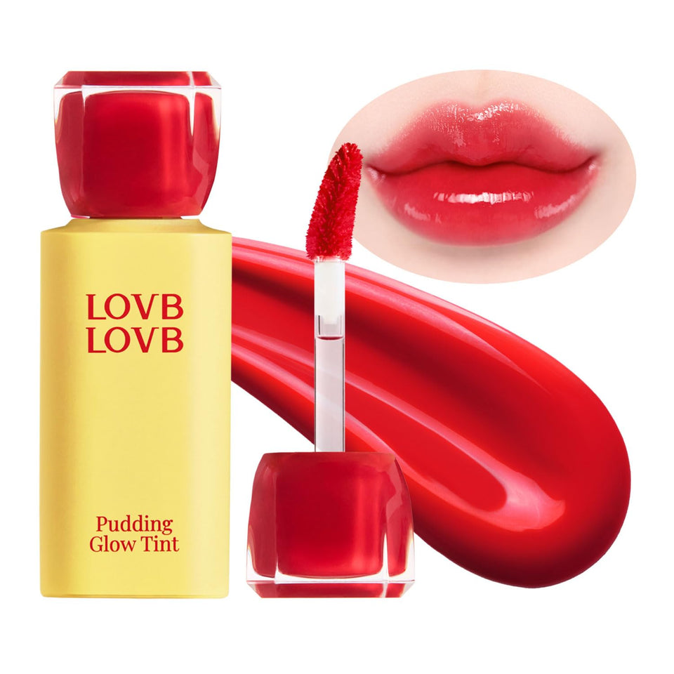 LOVB LOVB front packaging showing red berry shade and glossy finish benefit