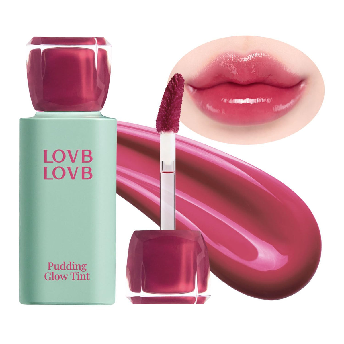 LOVB LOVB front packaging showing shade 02 Ending Rose and compact tube