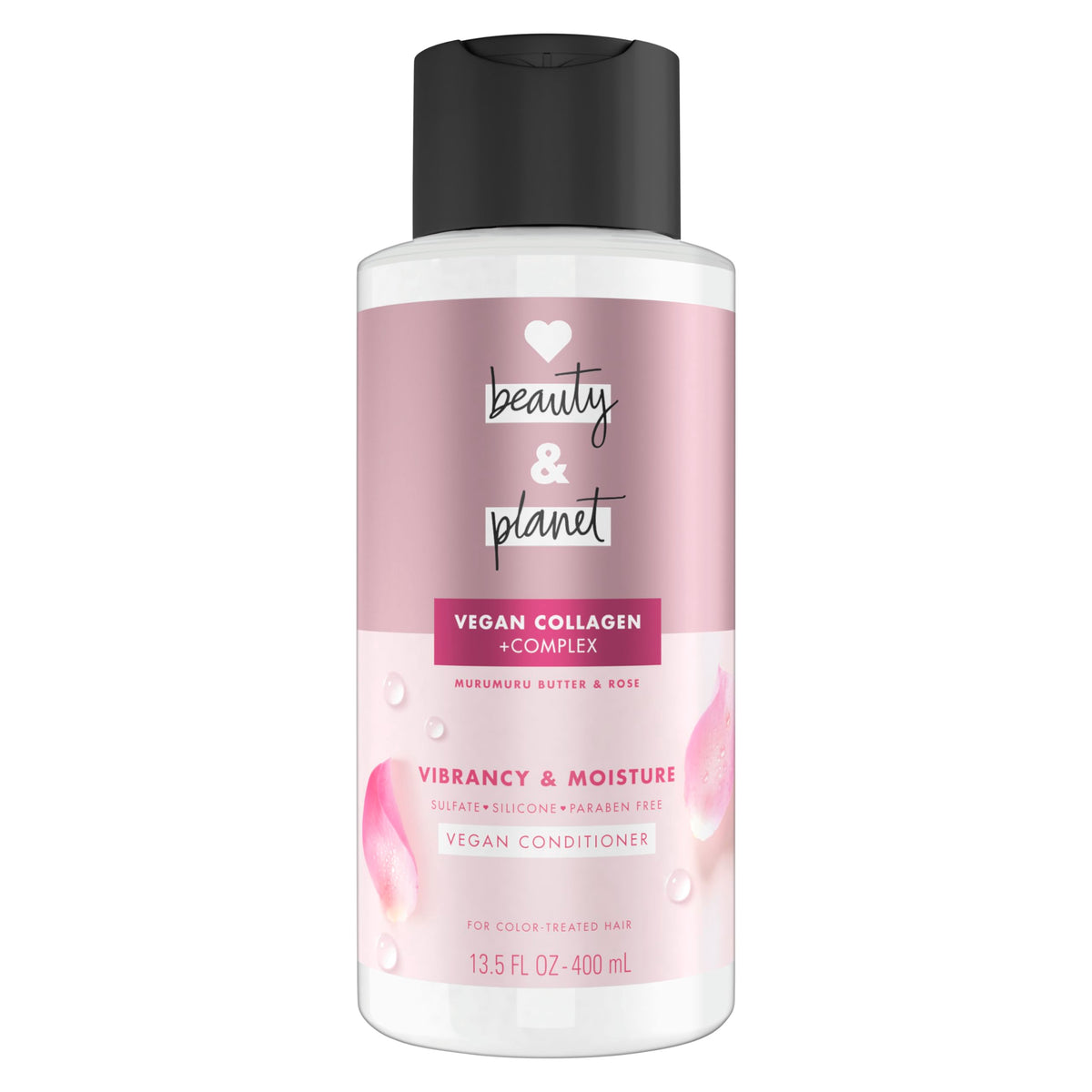 Love Beauty And Planet front bottle view showing conditioner and vibrant label benefits